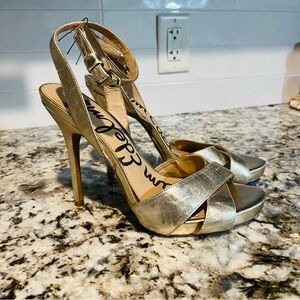 Sam Edelman Metallic Gold Heels